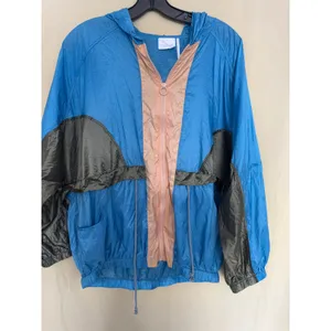 Out‎ From Under Windbreaker Jacket Womens Small Blue Colorblock Hooded Retro Zip thumbnail 6