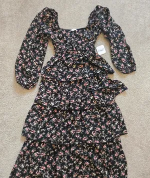 Altar'd State Black Floral Maxi Dress thumbnail 2