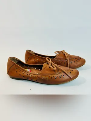 Born Women’s “Verna” Chestnut Brown Leather Perforated Loafer Flat Sz 6.5 thumbnail 7