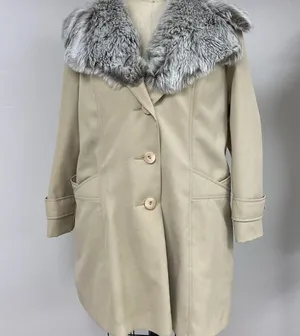 Vintage Faux Fur Trench Coat 16 thumbnail 9