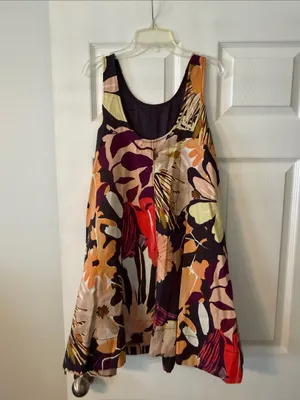 Maeve Multicolor Floral-Print Dress with Black Lining size XS length 34” bust 32 thumbnail 3