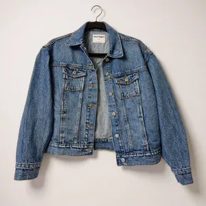 Old Navy Denim Jacket‎ Medium Wash Classic Trucker Jean Jacket XS thumbnail 1