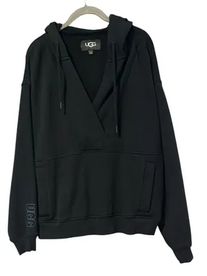 UGG Adryann Hoodie M 24” p2p Black $128 Retail NWOT thumbnail 2