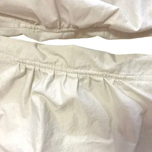 Abercrombie & Fitch Ivory Ruched Straight Leg Drawstring Windbreaker Pants Sz S thumbnail 4
