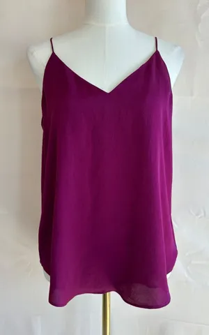 Express Women's Medium Purple Sleeveless V-Neck Camisole Top thumbnail 1