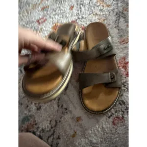 KEEN Lana Slide Leather Sandals Brown‎ Olive Womens 9 Adjustable Straps 1022591 thumbnail 2