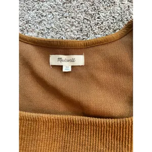 Madewell Ottoman Rib Square-Neck Top Dried Cedar Brown Rust XS Long Sleeve thumbnail 5