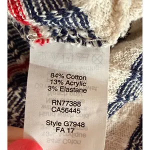 Madewell Lawton Stripe Rib Knit Sheath Mini Dress Medium M Button Shoulder thumbnail 7