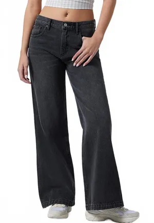Pacsun Lena Super Baggy Jeans Black Wash Size 25 thumbnail 1