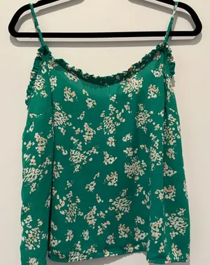 Lush Clothing Green Floral Camisole Top thumbnail 1