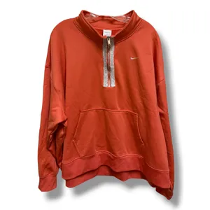 Nike Phoenix Fleece Therma-FIT Oversized Quarter Zip Sweatshirt Coral Orange 3X thumbnail 3