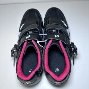 Peloton Cycling Shoes Unisex Size 41 Black Red Cleats Included Indoor Spin Bike thumbnail 7
