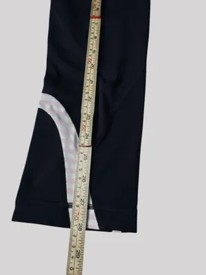 Lululemon Classic Black Leggings Sporty White & Pink Waistband Athleisure Yoga thumbnail 5