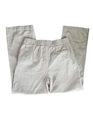 Free People FP Women’s Kate Micro Plaid Purple Gingham Straight Leg Pants Size S thumbnail 6