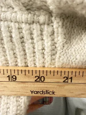 American Eagle Outfitters Cream Cable & Patchwork Mock Neck Sweater thumbnail 5