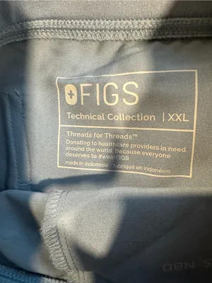 FIGS Light Blue Drawstring scrub pants joggers xxl thumbnail 2