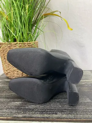 Steve Madden Black Ally Zip Up Knee High Block Heel Square Toe Boots 6.5 thumbnail 6