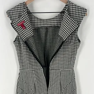 Merona Womens Size M Houndstooth Print Stretch‎ Cap Sleeve Sheath Dress thumbnail 11