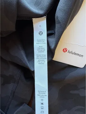 Lululemon Wunder Train High Rise 25” Heritage Camo Black Size 6 NWT thumbnail 6