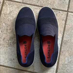 Rothy's Maritime Lattice Stitch Sneakers Navy thumbnail 2