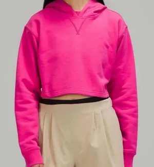 Lululemon Cropped Pink Hoodie thumbnail 1
