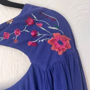 Free People Lita embroidered cutout long sleeve top size m thumbnail 4