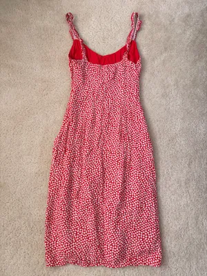 Red midi dress thumbnail 4