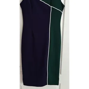 Alexia Admor Hunter‎ Green Navy Colorblock Mock Neck Sheath Dress M thumbnail 11