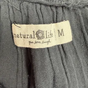 Natural Life Size M Top Robyn Double Gauze Cotton Fringe Split Neck Boho Blouse thumbnail 6
