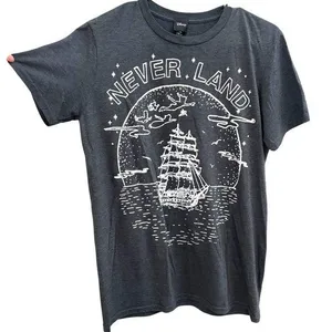 Disney never land Peter Pan cotton blend gray graphic oversize tee thumbnail 1