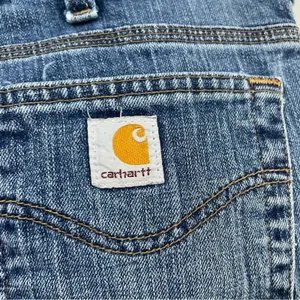 Carhartt Womens Straight Leg Jeans Womens 16 Medium Wash Mid Rise Blue Denim thumbnail 5