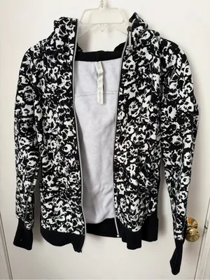 lululemon athletica Black & White Floral Zip Hoodie thumbnail 1
