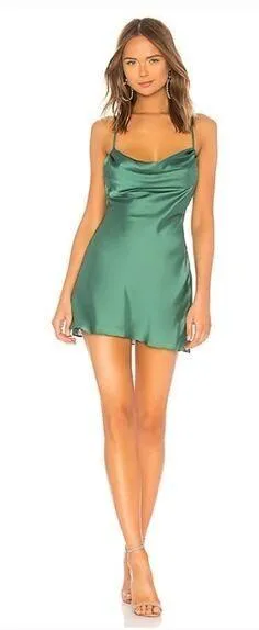Lovers and Friends Boa Mini Dress in Green Small thumbnail 1