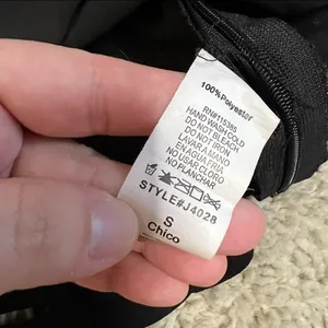 Do Be Black Sheer Mesh Long Sleeve Slashed Shredded Back Studded Cuff Top Small thumbnail 10
