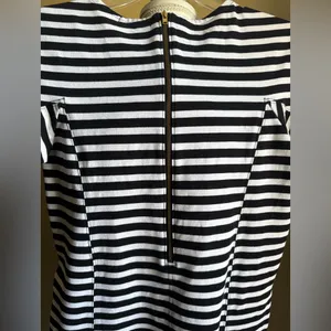 J. Crew Black & White Stripe Dress thumbnail 5