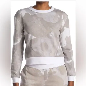 NWOT Alternative Fleece Drop Shoulder Cropped Pullover Sweatshirt thumbnail 1