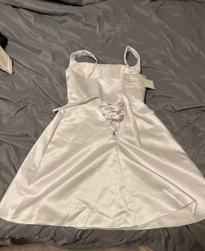 Amazon Square Neck Satin Mini Dress thumbnail 2