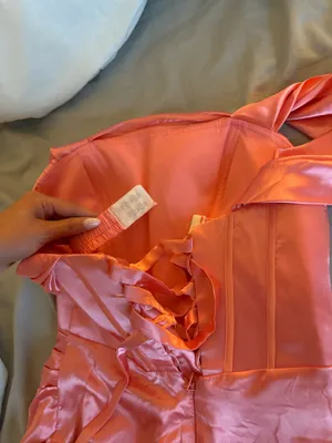 Coral homecoming dress thumbnail 6