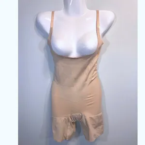SHAPERX Beige Seamless Open‎ Bust Shapewear Bodysuit Tummy Control Small NEW thumbnail 2