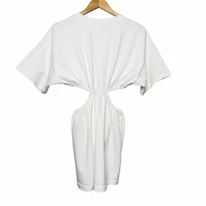 Free People FP Beach Women's XS Dandelion Mini‎ Dress Cutout White Short Sleeve Euro Summer thumbnail 3