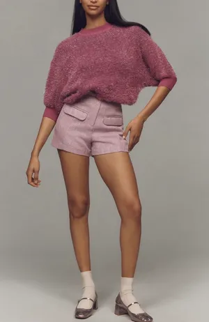 Anthropologie Maeve The Violetta Open-Back Tinsel Sweater, Size M thumbnail 4