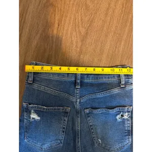 Abercrombie & Fitch High Rise Straight Distressed Jeans‎ Medium Wash Blue 26 thumbnail 7