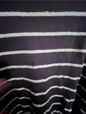 RVCA Women's Navy and White Striped Turtleneck Sweater thumbnail 2