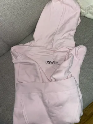 Pink Hoodie with 'SHOES' Graphic thumbnail 4