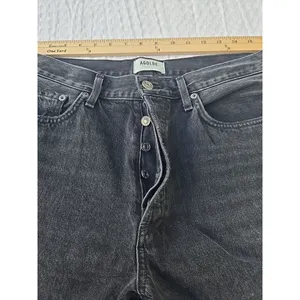 AGOLDE Lana Jean Women’s Size 30 Black Straight Leg Button Fly thumbnail 12