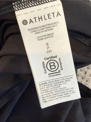 ATHLETA Levitate Dress in Black size Small Mini‎ Tennis Prep Athletic thumbnail 7