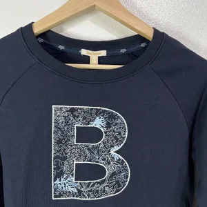 Barbour Backshore Overlayer Sweater Womens US 6 Navy Side‎ Zip Crewneck Coastal thumbnail 8