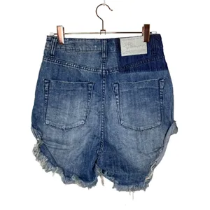 One Teaspoon Bandits High Waist Short Blue Society Cut-off Jean Shorts Size 24 thumbnail 6