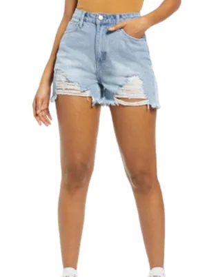 NWT BP High Rise Short Distressed Medium Wash Size 29 thumbnail 1