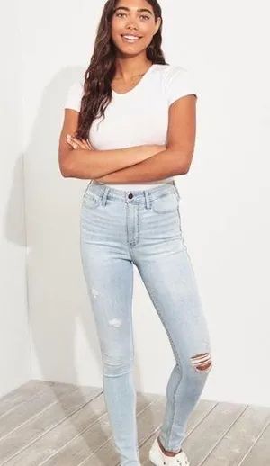 Hollister ultra high rise skinny jeans thumbnail 1